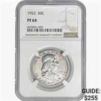 1953 Franklin Half Dollar NGC PF64