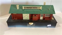 Battery operated HO scale train station measures