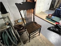 Vtg Pressed Back Side Chair