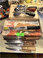 LARGE LOT OF KNIVES / ICE CREAM SCOOPS /ETC
