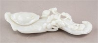 Chinese Hetian White Jade Carved Ruyi Scepter