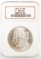 Coin 1879-S Morgan Silver Dollar NGC MS64