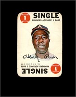 1968 Topps Game #1 Hank Aaron VG to VG-EX+