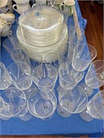 59 PC SET OF VILLEROY & BOCH ETCHED CRYSTAL