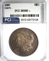 1897 Morgan MS66+ DMPL LISTS $22500 IN 66