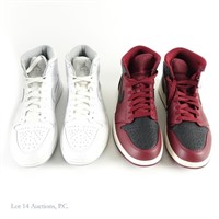 AJ1 Retro Mid Red / Aj1 Retro Grey (Sz 8.5) (COA)