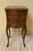 French Rococo Marble Top Side Cabinet.