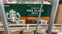 STARBUCKS LOT- PIKE PLACE K CUPS, 4 BAGS GROUND,