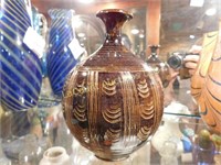 KK Pottery vase, app 6"
