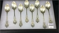 Set of 8 Matching Sterling  Silver Spoons