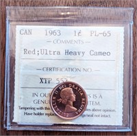 1963 Canada ICCS Graded Small Cent - PL-65