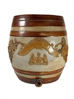 Lrg Antique Salt Glazed Spirits Barrel