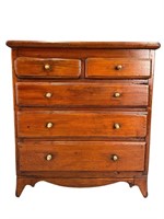 Antique Miniature Chest Of Drawers, Bone Pulls