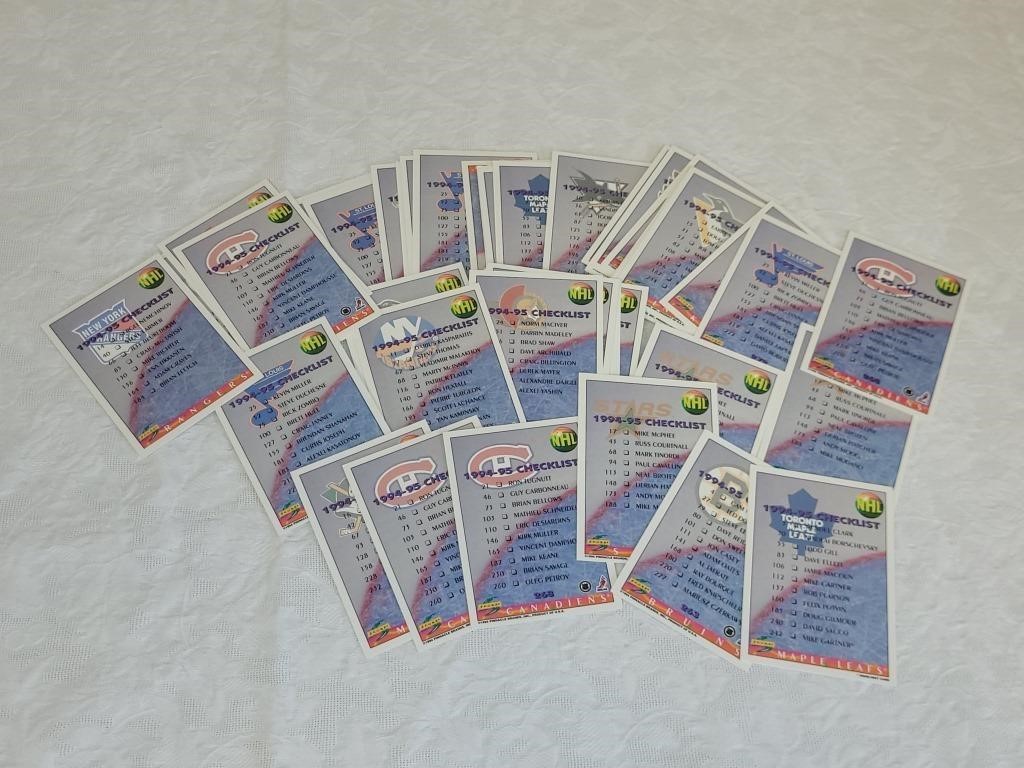 LOT OF 1994 SCORE CHECK LISTS