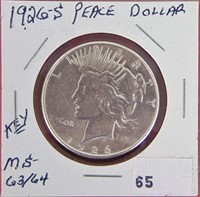 1926-S Peace Dollar, MS
