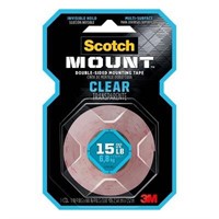 Scotch Mount Double-Sided Mounting Tape Clear 1 x