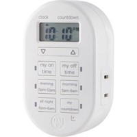 myTouchSmart Indoor Plug-In Digital Timer White