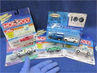 unopened small diecast autos (ford & monopoly)
