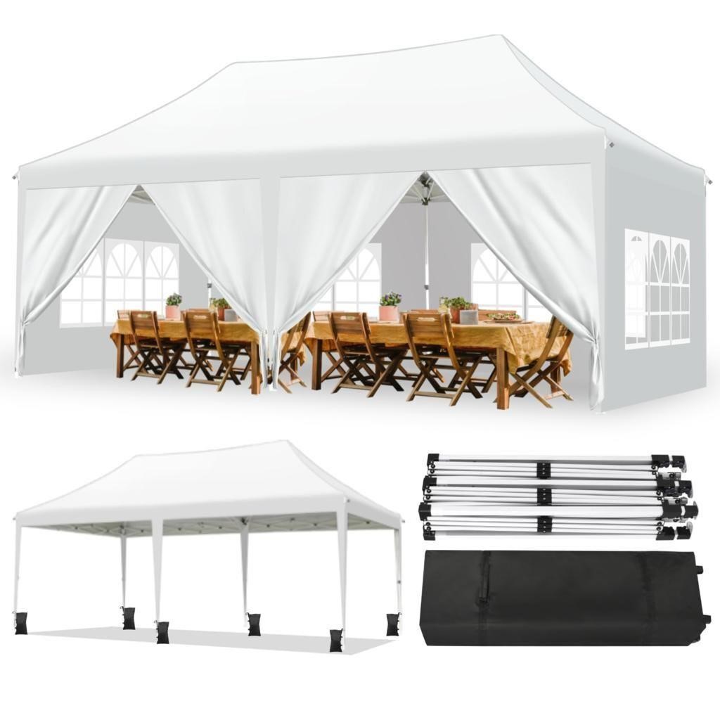 Canopy 10x20 Pop Up Canopy Tent with 6 Sidewalls