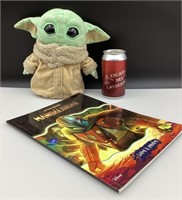 Peluche bébé Yoda et livre à peindre Mandalorian,
