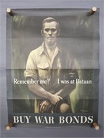Authentic 1943 Us Gov't Buy War Bonds Poster