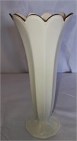 Ivory bone China Mikasa 24k rimmed vase