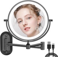 Rechargeable Wall Mounted Lighted Makeup Mirror