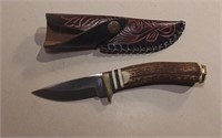 American Hunter Knife W/ Leather Sheath