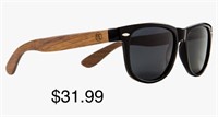 FEISEDY Men Polarized Wood Sunglasses HD UV400
