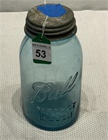 Rare Mis-Formed Error Blue Canning Jar #14