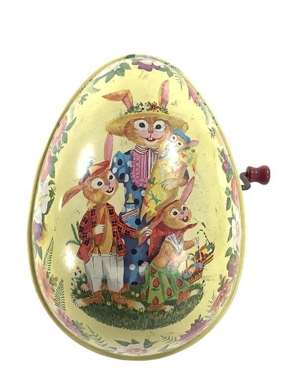Mattel Musical Litho Tin Egg #513, 1954