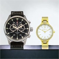 TSCHUY-VOGT Swiss & JEANERRET Crystal Watches