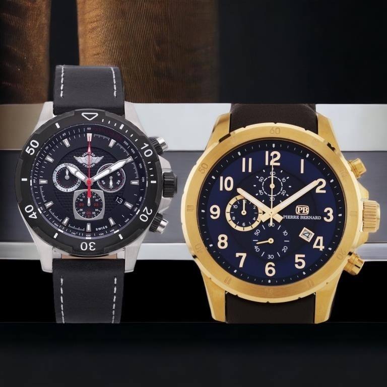 Swiss & Japan Quartz Chronograph Men's Watches
