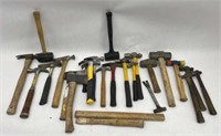 Large lot of hammers