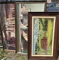 3 large sofa prints - 2 approx. 51x27 and 43x26