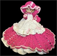 Doll with Pink Crochet Dress