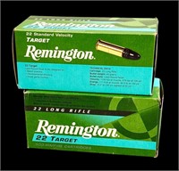 .22 LR round nose ammunition (2) boxes Remington