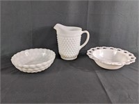 Anchor Hocking Milk Glass Kitchenware Set