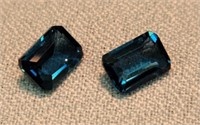 Matched Pair 2.25CT London Blue Topaz