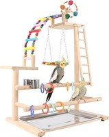 Parrot Playstand with Perches and Toys