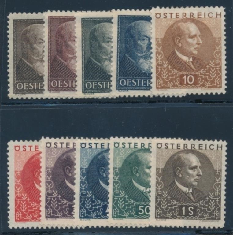 AUSTRIA #B77-B86 MINT VF H/NH