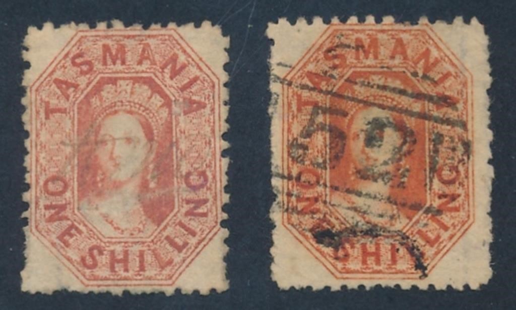 AUSTRALIA TASMANIA #34d & #34f USED FINE