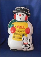 1952 Glolite lighted Christmas snowman blow mold