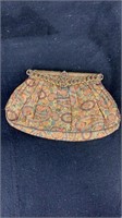 Vintage beaded cloth purse