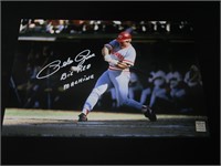 PETE ROSE SIGNED 11X17 PHOTO REDS COA