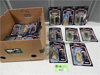 Collectible Star Wars action figurines in original