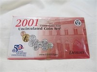 2001 Denver Mint Uncirculated Coin Set