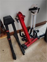 Folding Guitar Stands (3) & Padded Folding Bench