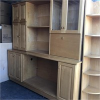 Solid Custom built 2 piece cabinet with corner sta