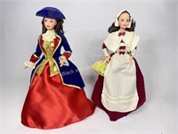 (2) VTG American Stories Pilgrim & Patriot Barbie
